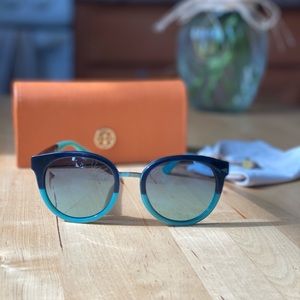 Tory Burch Reva Color Blocked Sunglasses